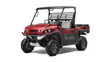 New 2020 KAWASAKI MULE PRO-FXR CANDY PERSIMMON RED With its compact size, high-capacity engine and three-passenger seating, the MULE PRO-FXR line is ready to put in the work and cut loose when the chores are done.