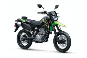 The KLX®300SM ultimate lightweight supermoto motorcycle takes the fun to the streets in full supermoto style. A quick-accelerating engine, paired with light, agile handling, evokes the playfulness within. Suspension, wheels, and brakes are optimized for supermoto, and the overall aggressive styling means business. The KLX®300SM is quick to steal the scene with equal parts performance and attitude.