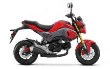 New 2018 HONDA GROM PEARL RED Compact, low to the ground, pocket-sized in terms of price and parking, but such a blast it’ll put a giant smile on your face whenever you turn the key. Last year we gave it some sweet updates—a new headlight, new two-step seat, new bodywork, and a new muffler. This year you still get all that plus available ABS, along with a healthy dose of Gromitude.