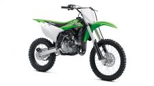 New 2018 KAWASAKI KX100 LIME GREEN MOLD YOUR ASPIRING RACER THE RIGHT WAY BY BRIDGING
THE GAP TO FULL-SIZE BIKES WITH THE KX100 MOTORCYCLE. WITH MORE POWER AND LARGER WHEELS THAN THE KX85, THIS TWO-STROKE SUPER-MINI GIVES RIDERS THE PERFECT BLEND OF DURABILITY AND PROPORTIONATE POWER INCREASE WITH A LARGER CHASSIS BEFORE TRANSITIONING TO THE BIG BIKES.
High-performance liquid-cooled, 99cc 2-stroke engine
6-position adjustable handlebar mount helps tailor ergonomics for a wide range of riders
Sophisticated suspension components are adjustable
Larger (19F, 16R) wheels than the KX85 (17F, 14R) contribute to a taller 34.3 inch seat height and higher 13.0 inch ground clearance
Front and rear disc brakes