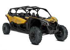 New 2018 CAN-AM MAVERICK X3 MAX X DS TURBO R CIRCUIT YELLOW The X3 X ds Turbo R is all about control, with fully-adjustable FOX 2.5 Podium RC2 HPG Piggyback shocks, with front and rear dual-speed compression and rebound settings for unparalleled flexibility on any terrain, with any driving style.