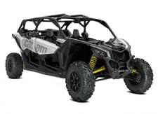 New 2018 CAN-AM MAVERICK X3 MAX TURBO HYPER SILVER / SUNBURST YELLOW The next generation of accessible high-performance is here: 4-seat, 120 horsepower Maverick X3 Turbo, with quick, efficient response and unbeatable all-round value.