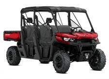 New 2018 CAN-AM DEFENDER MAX XT HD10 INTENSE RED The Defender MAX XT comes equipped with many factory-installed accessories including 27 in. (68.6 cm) Maxxis Bighorn 2.0 tires mounted on 14 in. (35.6 cm) wheels and Dynamic Power Steering for better handling and steering.
