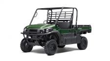 New 2019 KAWASAKI MULE PRO FX EPS TIMBERLINE GREEN The MULE PRO-FX is our fastest, most powerful, three-passenger MULE side x side ever. Built on the same rugged platform as the MULE PRO-DX, this revolutionary side x side also comes equipped with the largest cargo bed in its class.