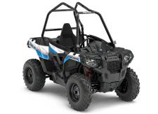 New 2018 POLARIS ACE 570 EPS WHITE LIGHTNING The ACE® 570 EPS delivers power, control, and premium features for next level single-seat off-road adventure. With a powerful and reliable 45 HP ProStar® 570 engine, trail tuned suspension, easy-to use automotive style controls, True On-Demand AWD, and a comfortable sit in, step out design, you’ll have everything you need for a day dominating the trails.
Electronic Power Steering (EPS)
Factory Installed Quick Access 1/4 Doors
Automotive Style Paint & Graphics
Trail Premium Dual A-Arm Front Suspension
