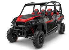 New 2018 POLARIS GENERAL 4 1000 EPS BLACK PEARL Any Task. Any Trail. The GENERAL™ 4 1000 EPS delivers all the power and versatility of the GENERAL family, plus 4 seats to bring your friends and family along for the ride. With the hard-working heart of a RANGER® and the performance of a RZR®, youll have all the class-leading power and rugged features you need to share the thrill of off-road adventure.
NEW! FOX® 2.0 PODIUM X QS3 Shocks
Most Rear Row Legroom & Comfort
Front Bumper
4,500 lb. Polaris HD Winch