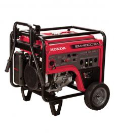 New 2017 HONDA EM4000S 4000 watts, 120/240V
Provides 5,000 watts for 10 sec. to start larger equipment
Powers fridge, furnace, lights, TV, and much more
Long run time - up to 16 hrs
Powerful Honda iGX commercial engine
Electric start (battery included) with recoil back-up