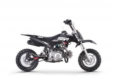 New 2019 SSR SRN70C BLACK This is the perfect dirt bike for any beginner, Its semi automatic, which means it does not require any hand clutch. They can simply change the four gears with the foot shifter. It has a low seat height and 10 wheels, which is good for shorter riders. But dont be fooled by its small size, the engine has plenty of power and can rip-up any MX track!
