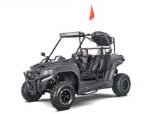 New 2019 SSR SRU170RS BLACK All NEW SSR SRU170RS UTV Side x Side Utility Vehicle with 4 Stroke, Single Cylinder, Horizontal Type, Air Cooled System. Equipped with an automatic CVT transmission with forward, neutral and reverse is paired with the motor and chain driven to the rear wheels. Dual A-arms suspend the front of this machine with a swingarm in the rear. A spare tire is standard!