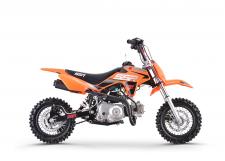 New 2019 SSR SRN70C ORANGE This is the perfect dirt bike for any beginner, Its semi automatic, which means it does not require any hand clutch. They can simply change the four gears with the foot shifter. It has a low seat height and 10 wheels, which is good for shorter riders. But don’t be fooled by its small size, the engine has plenty of power and can rip-up any MX track!