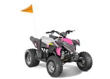 New 2018 POLARIS OUTLAW 110 EFI AVALANCHE GREY PINK POWER If They Like to Ride, They’ll Love to Drive.
Share the love of off-roading with your kids by starting them early. The Outlaw® 110 EFI is perfect for young drivers ages 10 and older with adult supervision, delivering reliable performance and standard safety features.
Ages 10+
Electronic Fuel Injection
Parent Adjustable Speed Limiting
Comes Standard with 1 Youth Helmet and Training DVD
Electric Start
Safety Tether