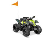 New 2018 POLARIS OUTLAW 50 AVALANCHE GREY LIME SQUEEZE If They Like to Ride, They’ll Love to Drive. Share the love of off-roading with your kids by starting them as early as six years and older. The Outlaw® 50 is designed to get kids comfortable with driving on their own with adult supervision.
Ages 6+
Parent Adjustable Speed Limiting
Electric Start
Comes Standard with 1 Youth Helmet and Training DVD
Safety Tether