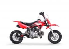 New 2019 SSR SRN70C RED This is the perfect dirt bike for any beginner, Its semi automatic, which means it does not require any hand clutch. They can simply change the four gears with the foot shifter. It has a low seat height and 10 wheels, which is good for shorter riders. But don’t be fooled by its small size, the engine has plenty of power and can rip-up any MX track!