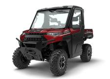 New 2018 POLARIS RANGER XP 1000 EPS NORTHSTAR HVAC EDITION SUNSET RED METALLIC WITH OVER ONE HUNDRED OWNER-INSPIRED IMPROVEMENTS, THE ALL-NEW RANGER XP 1000 SETS A NEW STANDARD FOR WHAT A UTILITY SIDE-BY-SIDE CAN DO. ITS MODERN RUGGED DESIGN, NEXT-LEVEL IN-CAB COMFORT, AND INDUSTRY-LEADING TOWING AND GROUND CLEARANCE MAKE THIS MACHINE THE HARDEST-WORKING, SMOOTHEST-RIDING SXS EVER BUILT.
Aluminum Black Xcelerator 2.0 wheels
Automotive Style Paint
27 Tires
Cut & Sew Seats
Heating and Air-Conditioning System
Defrost
Lock & Ride® Premium Pro-fit Cab
Fixed Glass Windshield with Wiper
Rear Glass Panel
Dome Light
Standard Rearview Mirror
