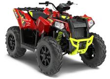 New 2018 POLARIS SCRAMBLER XP 1000 HAVASU RED PEARL The Scrambler® XP 1000 is the world’s most powerful racing ATV. Delivering a whopping 90 HP to go with race-proven sport performance features like Fox Podium X Shocks, sport-tuned rolled independent rear suspension, and stainless steel exhaust, you’ll leave other riders in the dust whether you’re dominating the trails or speeding through the desert.
89 HP Twin Cylinder 952cc EFI Engine
Front & Rear Racks for 75 lb. Total Capacity
Fox Podium X Shocks
Sport Tuned Rolled Independent Rear Suspension (IRS)
11.5 of Ground Clearance
High-Mount Stainless Steel Dual Exhaust Pipes
26 Aggressive CST Tires with 14 Steel Rims