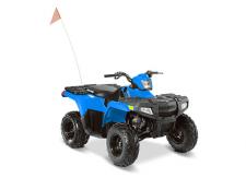 New 2018 POLARIS SPORTSMAN 110 EFI VELOCITY BLUE If They Like to Ride, They’ll Love to Drive. The Sportsman® 110 EFI is the perfect ATV to introduce your kids to the joys of off-roading. Ideal for young drivers ages 10 and older with adult supervision, the Sportsman 110 EFI delivers reliable performance and standard safety features. Ages 10+
Electronic Fuel Injection
Parent Adjustable Speed Limiting
Comes Standard with 1 Youth Helmet and Training DVD
Electric Start
Safety Tether