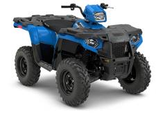 New 2018 POLARIS SPORTSMAN 450 HO VELOCITY BLUE DURABLE. RELIABLE. BUILT TO LAST.
When you’re working on your property or out on the trail, you can’t afford down time. The Sportsman 450 H.O. is durable, reliable, and built to last.
NEW! Our half shaft drive axles have been redesigned to increase strength and durability over the toughest terrain.
Electronic Fuel Injection (EFI) for reliable cold start.
Steel framed Lock & Ride® racks.
STX vinyl seat for all-weather durability.