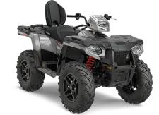 New 2018 POLARIS SPORTSMAN TOURING 570 SP SILVER PEARL The Sportsman® Touring 570 delivers the hardest working, smoothest riding performance that makes Sportsman the best selling automatic 4x4 ATV of all time, along with an integrated passenger seat system for 2-Up versatility. With our seating system, specially designed for full comfort and support, you’ll be ready to take on any job or trail whether you go it alone or bring a friend along for the ride.
High Performance Close Ratio On-Demand All Wheel Drive (AWD)
Standard Engine Braking System (EBS) with Active Descent Control (ADC)
Dual A-Arm Front Suspension with 8.25 of Travel
Standard Electronic Power Steering (EPS)
New 26 Aggressive CST Tires with 14 Cast Aluminum Wheels
Automotive Style Paint with Custom Graphics Package