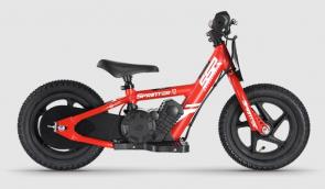 MOTOR	 
 	Motor Type	Brushed
 	Power	80 watt
 	Transmission	Drive Chain
 	Drive	Throttle & Go
 	CHASSIS
 	Front Brake	N / A
 	Rear Brake	Drum
 	Front Wheel / Tire	Nylon / 12 x 2.125 Pneumatic Tire
 	Rear Wheel / Tire	Nylon / 12 x 2.125 Pneumatic Tire
 	Frame	Aluminum Alloy
 	Fork	Steel
 	DIMENSIONS	 
 	Wheelbase	27 inches
 	Seat Height	14.5 inches
 	Ground Clearance	2.75 inches
 	Battery	Lithium, 24 v 2.6 ah
 	Running Time Per Charge	40 - 60 minutes**
 	Speed	8.07 mph**
 	Weight	21.15 pounds
 	Weight Capacity	75 pounds
 	Age	3 - 5 years
 	Foot Board	Yes
 	L x W x H	38.5 x 21 x 21.25 inches
 	OTHER	 
 	Colors	Black, Red
 	Warranty	90-day Limited Warranty Coverage
