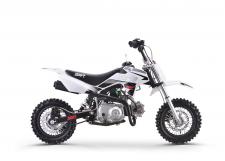 New 2019 SSR SRN70C WHITE This is the perfect dirt bike for any beginner, Its semi automatic, which means it does not require any hand clutch. They can simply change the four gears with the foot shifter. It has a low seat height and 10 wheels, which is good for shorter riders. But don’t be fooled by its small size, the engine has plenty of power and can rip-up any MX track!