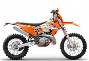 The KTM 300 XC-W is one of the most recognized names at the sharp end of hard enduro. With a bulletproof 2-stroke engine churning out masses of low-down torque and top-end fury, its the ideal companion when tackling difficult terrain. For 2023, it maintains its class-winning ways with WP suspension, a 90s-inspired look, and over 2 decades of race-winning credentials.