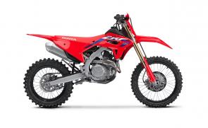 It’s every dirt rider’s dream: a bike with the power, light weight, and crisp handling of a factory motorcrosser, but with the fine tuning that makes it perfect for rides outside the track. And hey, it’s our dream too—which is why we build the CRF450RX. With all the updates of the 2023 CRF450R we’ve given it the magic touches that turn it into the perfect off-road enduro ride. In fact, things that make our 2023 CRF450R even better—like more low- and midrange torque—really take the RX to the next level. Other RX differences? Our Honda Selectable Torque Control lets you maximize available traction under different conditions. A lightweight chassis, 18-inch rear wheel, hydraulic clutch and special suspension settings help you take on varied terrain. And then there’s the big feature nobody can touch: our reputation for quality and reliability. You’ll be laughing—and riding—the next time your riding buddy tells you how he had to hike out ten miles in his motocross boots. Tell him he shoulda picked a Honda CRF450RX!
