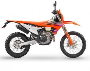 When the open-flowing gravel suddenly becomes a tight single track; Challenge Accepted! With its big bore power, torque, unmatched handling, the 2024 KTM 500 EXC-F sets the benchmark in dual-sport ability. And when you consider this iteration hits the trail with a genetic makeup that is 95% new, the KTM 500 EXC-F is better than ever.