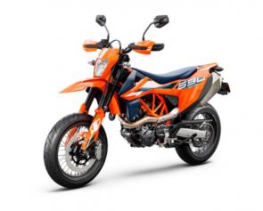 The KTM 690 SMC R raises the bar in the supermotos stakes, thanks in part to a lightweight chassis, a legendary 690 LC4 motor and a sophisticated electronics package. Whether you express your tarmac-sliding talent on mountain roads or on the apexes of your favorite track, youll be drifting into the future with a maxed-out grin and your veins coursing with adrenaline. Handling is enhanced by the latest fully-adjustable WP APEX suspension, so all you have to worry about is focusing on the road ahead and twisting the throttle to the stoppers.