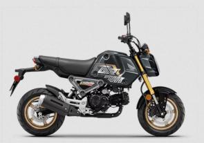 GO GROM!
You know that old saying about good things coming in small packages—well when you’re talking about a Honda Grom it’s never been more true. Except, you better make that great things. Awesome things. Über-cool things. Because the Grom is such a blast to ride just about everywhere you need to go. And this year it’s better than ever, because we have three trims to choose from: the standard Grom, the Grom ABS with front-wheel anti-lock brakes, and the Grom SP, with a unique graphics treatment. And every Grom features plug-and-play body panels that are easy to remove if you want to add some custom graphics of your own—it’s like a blank canvas that you can ride. So get out and enjoy the ride—once you go Grom, there’s no going back.