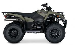 The Suzuki KingQuad 400FSi features a five-speed manual-shift transmission and semi-automatic clutch for those who favor a bit sportier performance. It cranks out an impressive amount of torque and has an incredibly wide powerband for exceptional performance on the trail or on the job. A high-performance iridium spark plug and refined Pulsed-secondary AIR-injection (PAIR) system help provide outstanding fuel efficiency, clean emissions, and great performance.