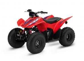 BEGINNER’S LUCK
Nothing’s more important than getting started off right. So when it comes to ATVs, choosing our Honda TRX90X is a no-brainer. This great little ATV has introduced thousands of riders to the world of off-road fun, and the best part is that they keep on being a great choice even as your young rider grows up. One reason is because of its Honda quality. Another is because it’s so rider friendly. Its compact size makes it a good fit for younger riders, and less intimidating too. Our exclusive no-clutch transmission lets them focus on the fundamentals and having fun, but still teaches them to shift gears. And finally, nothing can touch a Honda when it comes to reliability. Put all of that together, and you can see why year after year the TRX90X roosts on every other ATV in its class. New colors this year keep it looking fresh, too.

Important Safety Information: Recommended for riders 10 years of age and older. Honda recommends that all ATV riders take a training course and read their owner’s manual thoroughly. TRX90X riders younger than 16 years of age must be supervised by an adult. 